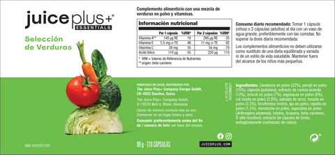 Cápsulas Selección de Frutas, Verduras, Bayas y Omega+